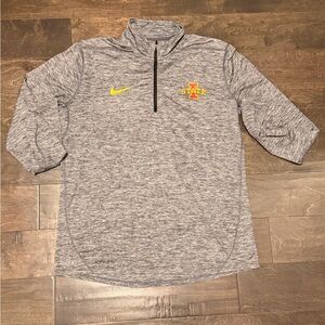 Nike Heather Gray Iowa State Quarter-Zip Pullover